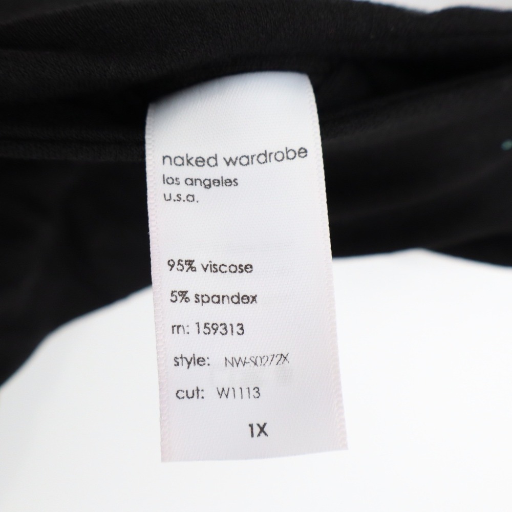 Naked Wardrobe Black Bodycon Midi Skirt Plus Size 1X Made in USA - Picture 5 of 8
